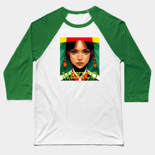 Mexican Anime Beautiful Girl Baseball T-Shirt by Edongski303 Teepublic Merch